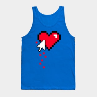 Wounded Pixel Heart Tank Top